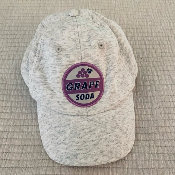 New Disney Parks Pixar UP Grape Soda Strapback Hat Gray Adult 57-61cm Adjustable - Picture 1 of 5
